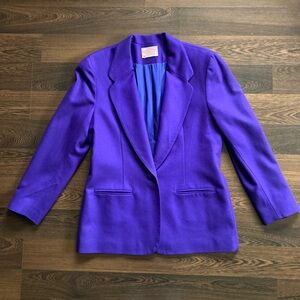 Pendleton Wool Blazer Vintage - Women’s Blazer Single Button w Pockets